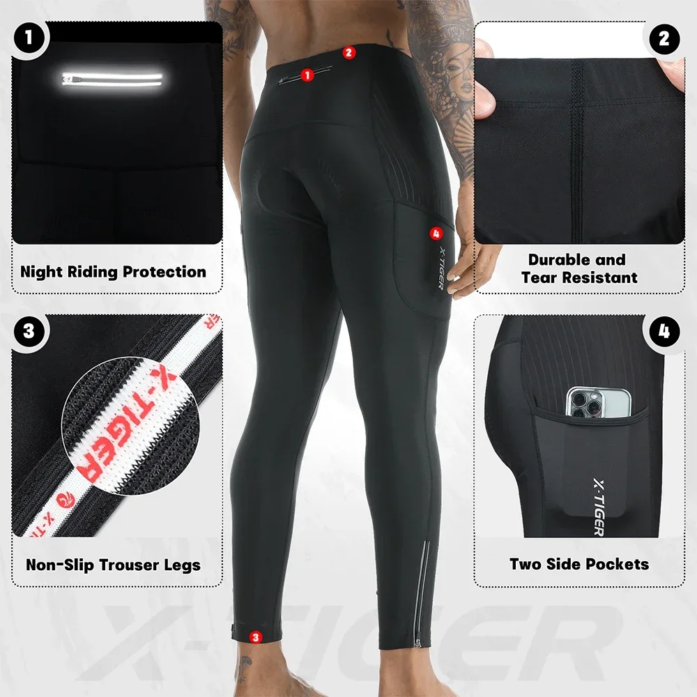 X-TIGER Men Bike Pants 5D Gel  - Mountain Biking Overalls のレビューと価格
