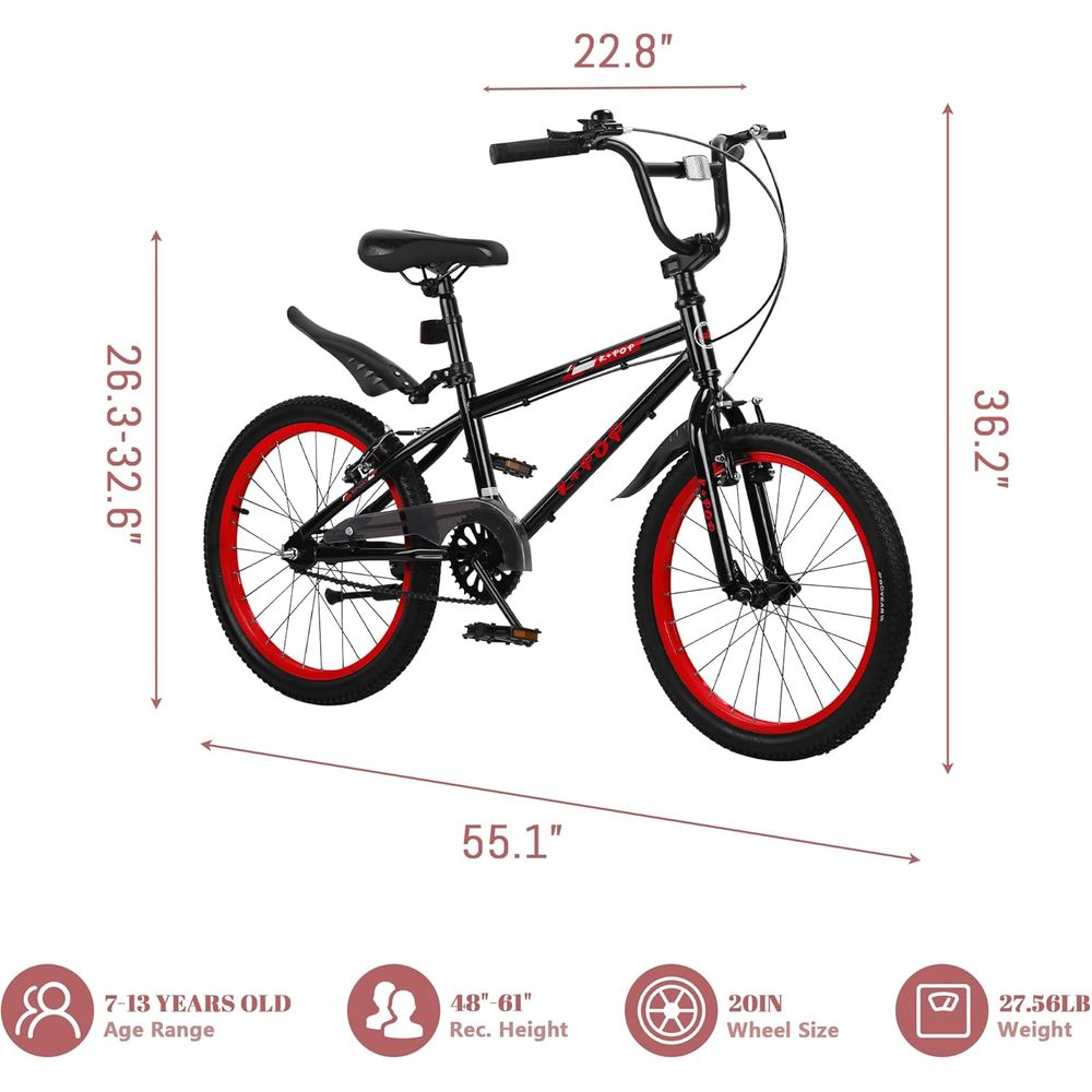 20 Inch BMX Bike for Boys, Sui - Mountain Biking For Beginners のレビューと価格