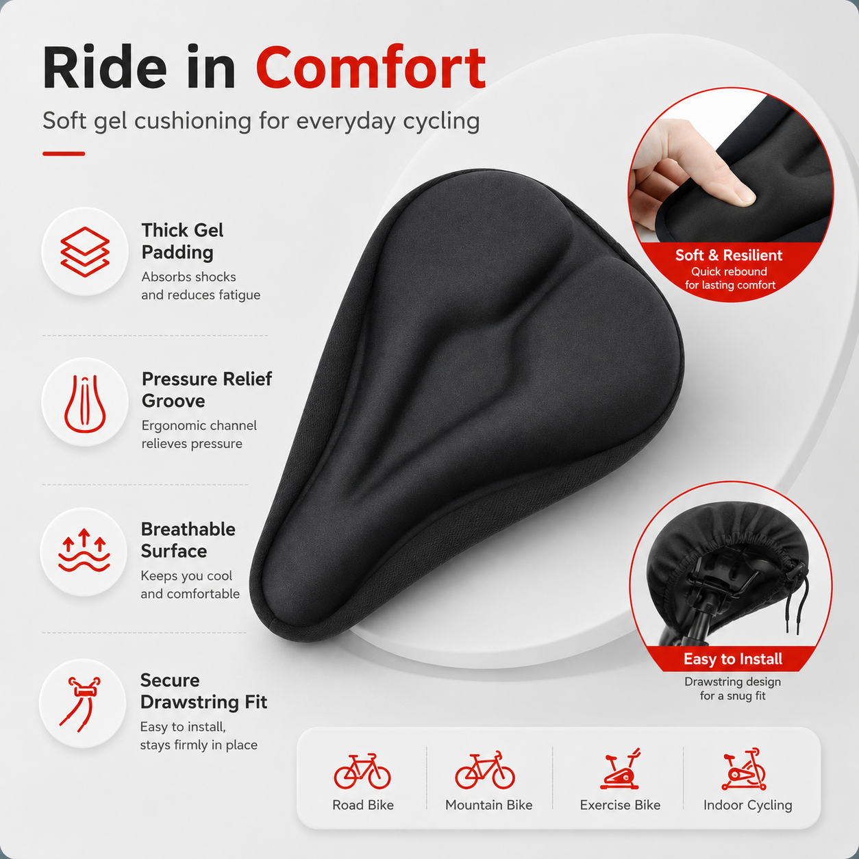 PINMOAP 2PCS Bicycle Seat Cove - Mountain Biking Pads のレビューと価格