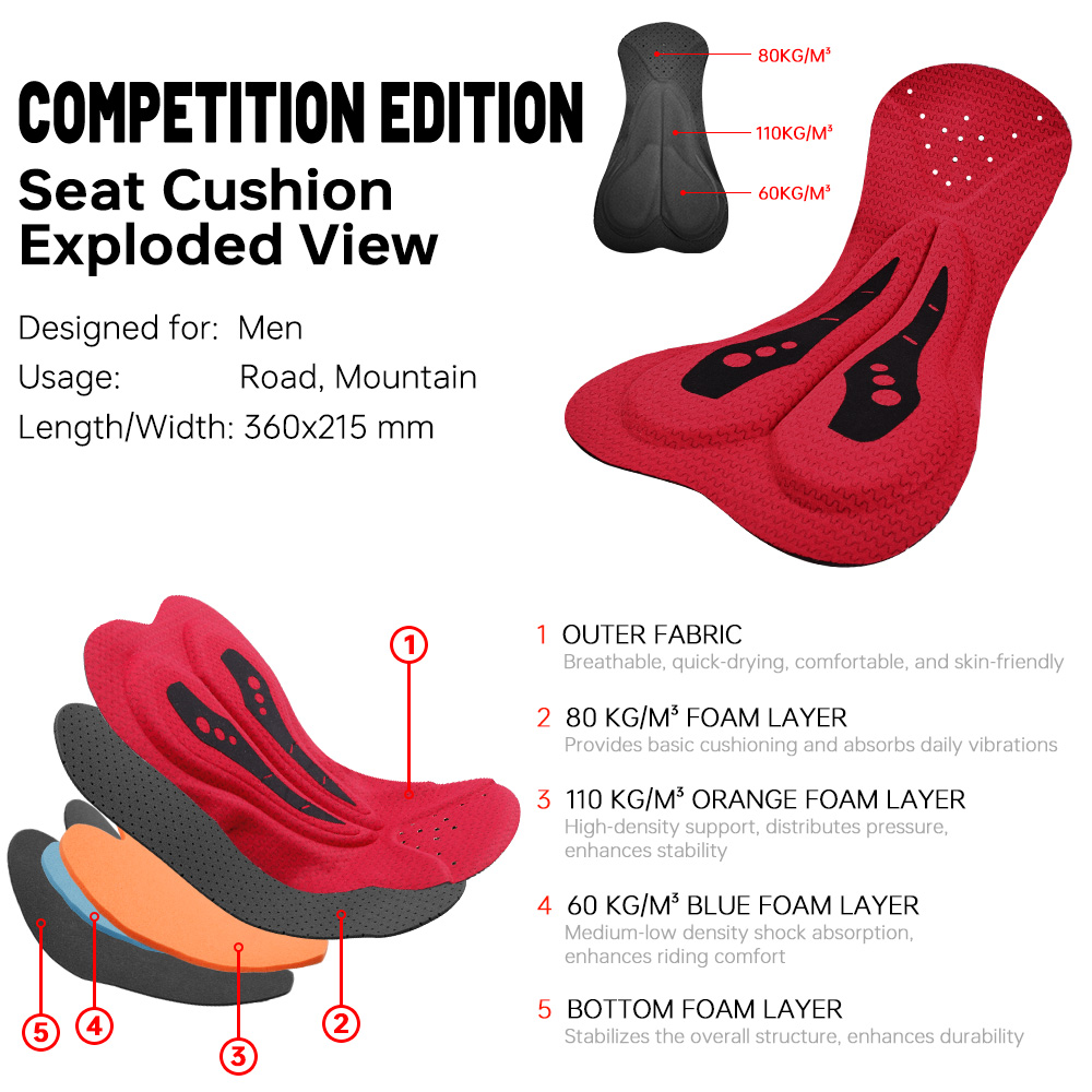 X-TIGER Men's Cycling Bib Shor - Xcm Mountain Biking のレビューと価格