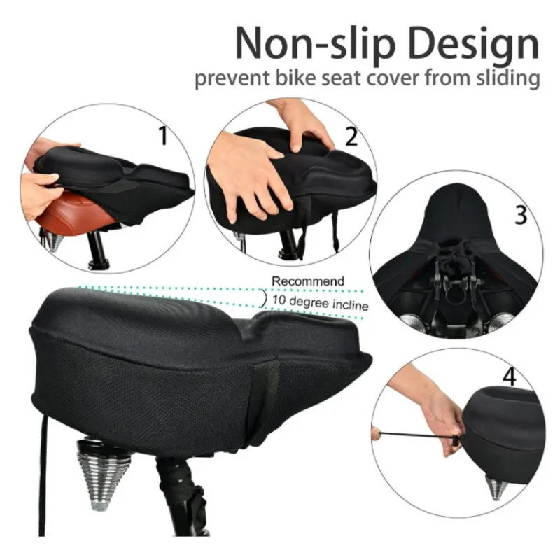 Black Wear Resistant Bike Seat - Mountain Biking Pads のレビューと価格